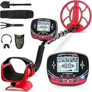 Voilamart Metal Detector for Adults Professional, IP68 Waterproof Metal Detectors for Kids, 5 Modes Backlight LCD Display, 10'' Coil, Higher Accuracy Gold Detector with Headphones Packs Shovel Rake