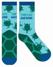 Frankly Funny Novelty Socks One Size Fits Most - Turtley Awesome, EJF E10735