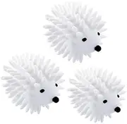 3pcs Hedgehog Dryer Balls Reusable Laundry Dryer Balls for Dryer Machine Anti Static Soft Laundry Washing Balls (White)