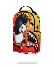 Sprayground Kung Fu Panda Smash BackpackNew Black/Orange Bookbag School Bag