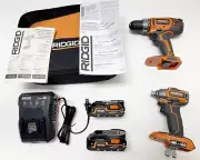 RIDGID R8723 R860052 Sub Compact impact driver Brushless 18V 1/2" VSR Drill Set