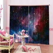 Bright And Dreamy Star 3D Curtain Blockout Photo Printing Curtains Drape Fabric