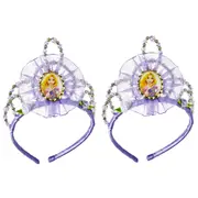2PK Disney Tangled Girls Rapunzel Beaded Tiara Halloween Costume Party Accessory