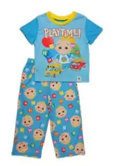 Cocomelon JJ Playtime Toys Toddler Boy's Short-Sleeved Character Pajama Set