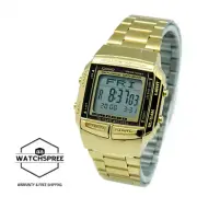 Casio Data Bank Gold Tone Stainless Steel Band Watch DB360G-9A DB-360G-9A