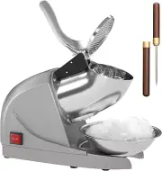Shaved Ice Machine, Electric 3 Blade Snow Cone Machine, 380W Crusher Ice Maker,