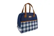 Lunch Bag Tote Insulated Cali Lunch Storage Container Indigo Gingham Blue