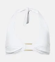 [Melissa Odabash] Melissa Odabash Paris ring-detail halterneck bikini top AU 12 white