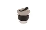 Oasis: Glass Coffee Cup - Black (227ml)