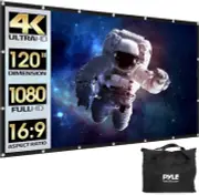 Foldable Portable Projector Screen - 120" 16:9 HD 4K Lightweight Indoor Outdoor