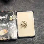 Gold Tone Taz Tie Tack Pin, Looney Tunes, Warner Bros, With Box