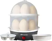 4 in 1 Electric Egg Cooker - Boils 14 Eggs, Poacher, Omelet Maker, Steamer
