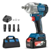 20V Brushless Impact Wrench, 515 ft-lbs High Torque, 1/2 inch 4-Speed Cordles...