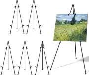 6 Pack Easel Stand 63" Folding Easels for Display, Portable Floor Standing Tripo