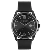 Coach Black Leather Men's Watch - 14602588