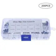 200pcs 10 Value Rectifier Diode Schottky Kit 1N4001-1N4007 1N5817-1N5819 + Box