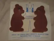 Brown Leather Bear Overall Stretchers for Metal Clasp Kid's Overalls