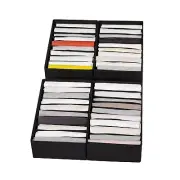 4 Packs T-shirt Drawer Organizers for Clothing,10 Grids Compartment Storage B...