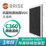 【BRISE】BREATHE ODORS C360抗菌除臭主濾網(☆一年份一片裝)