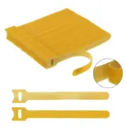 100Pcs Reusable 6 Inches Hook and Loop Cable Ties for Office, Home(Yellow)