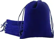 Sansam Velvet Gift Bags with Drawstring, 20pcs 4.8x6.0 Inch Royal Blue Drawstring Velvet Cloth Jewelry Pouches