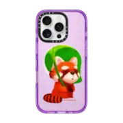 iPhone 16 Pro Impact Case MagSafe Compatible Red Panda with Leaf