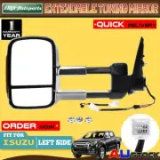1x Left Electric Extendable Towing Mirror for Holden Colorado D-Max w/ Indicator