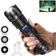 LED Flashlight High Lumens Super Bright Flashlight Rechargeable Tactical Light