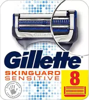 Gillette SkinGuard Sensitive Razor Blades Men, Pack of 8 Razor Blade Refills ...