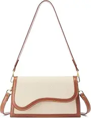 [Generic] Shoulder Bag for Women PU Shoulder Purses Handbags with 2 Removable Strap Crossbody Bag Purses