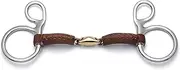 Cavalon Baucher Lozenge Leather Covered Snaffle Bit