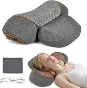 KITCADA Neck Pillow - 3 in 1 Neck Pillow for Shoulder Pain Relief, Deep Tissue Pain with Heat and Traction, Necks Hump Corrector for Women (Gray)