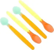 COOPHYA Temperature Sensing Boys and Girls Cutlery Toddler Weaning Set Silicone Spoons and Easy to Grip