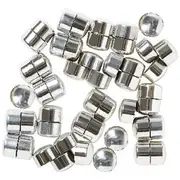 J.Burrows Round Magnets Silver 48 Pack