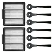 8X HEPA Filters Side Brush For Shark IQ R101AE (RV1001AE) R101 (RV1001) Vacuum A