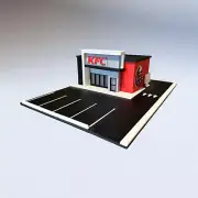3D Printed Restaurant Diorama 1/64 Scale