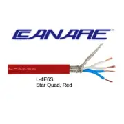 Canare L-4E6S Star Quad Mic Cable, Red – Per 10 foot length, bulk