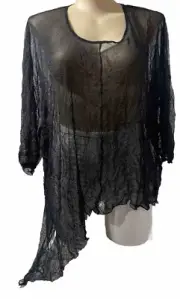 TS Taking Shape Plus Sz L 22 ASAHI TOP Sheer Netted Cover Up NWT