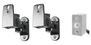 Pair Hidden Wall Swivel Brackets For ELAC Debut 2.0 B6.2 Bookshelf Speakers