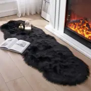 Faux Fur Rug for Bedroom, Fluffy Runner Rugs Soft Sheepskin Rug Sofa Couch Se...