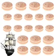 Nybhyjka Ship Model Pulley | Resuable Pulley Blocks Kit,20x Portable Ship Model Building Kit, Wooden Sailing Boat Model Accessories for Men, Women