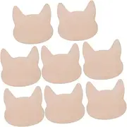 COHEALI Wooden Craft Decorations 8pcs Animal Head Cutouts Unfinished Wooden Slice for DIY Decor Wall Art