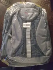 18" MGgear Back Pack; Grey with Blue & Green Designs