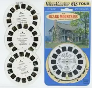 Ozark Mountains Arkansas and Missouri View-Master 3 TEST Reels + Copies Covers