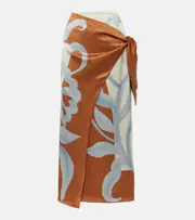 [SIR] SIR Sorrento printed silk wrap skirt AU 10 multicoloured