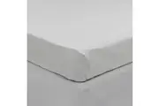 Algodon Long Single Bed Fitted Sheet 300TC Cotton Silver Home Bedding Decor