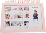 KOCKSHION Birthday Memories Photo Frame for Creative Month Growth Record Design Nursery Decor Keepsake for Boys and Girls Capture Precious Moments