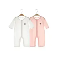 在飛比找ETMall東森購物網優惠-嬰兒夏季連體衣夏天衣服薄款長袖夏裝女寶寶空調服男嬰幼兒睡衣服