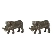 2x Pilbeam Living Iron Reno Sculpture Ornament Tabletop Home Decor Rustic Brown