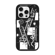 iPhone 16 Pro Impact Ring Stand Case MagSafe Compatible Snakes and Ladders White by Shayla Bond